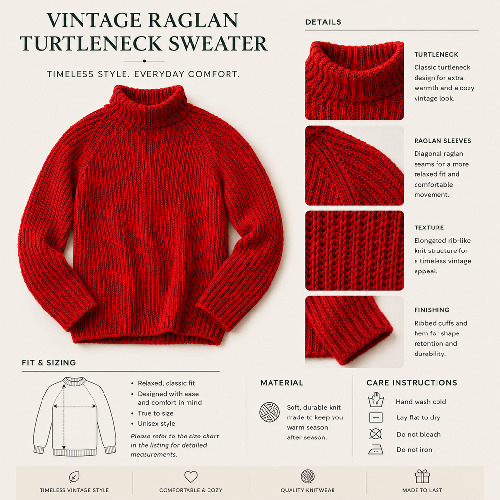 Women’s Raglan Knit Sweater Pattern