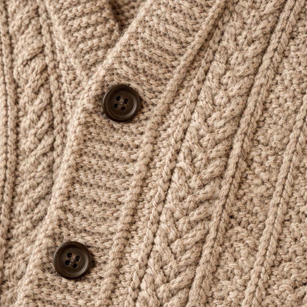 Men’s Raglan Cardigan Knitting Pattern