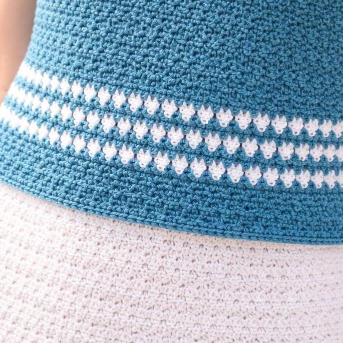 Crochet Shell Top and Skirt Pattern, Vintage Summer Outfit Set, English German