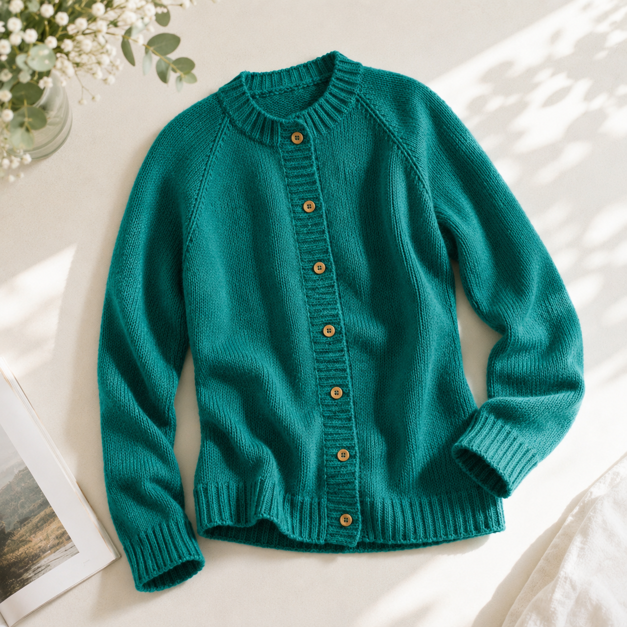Classic Raglan Cardigan Knitting Pattern