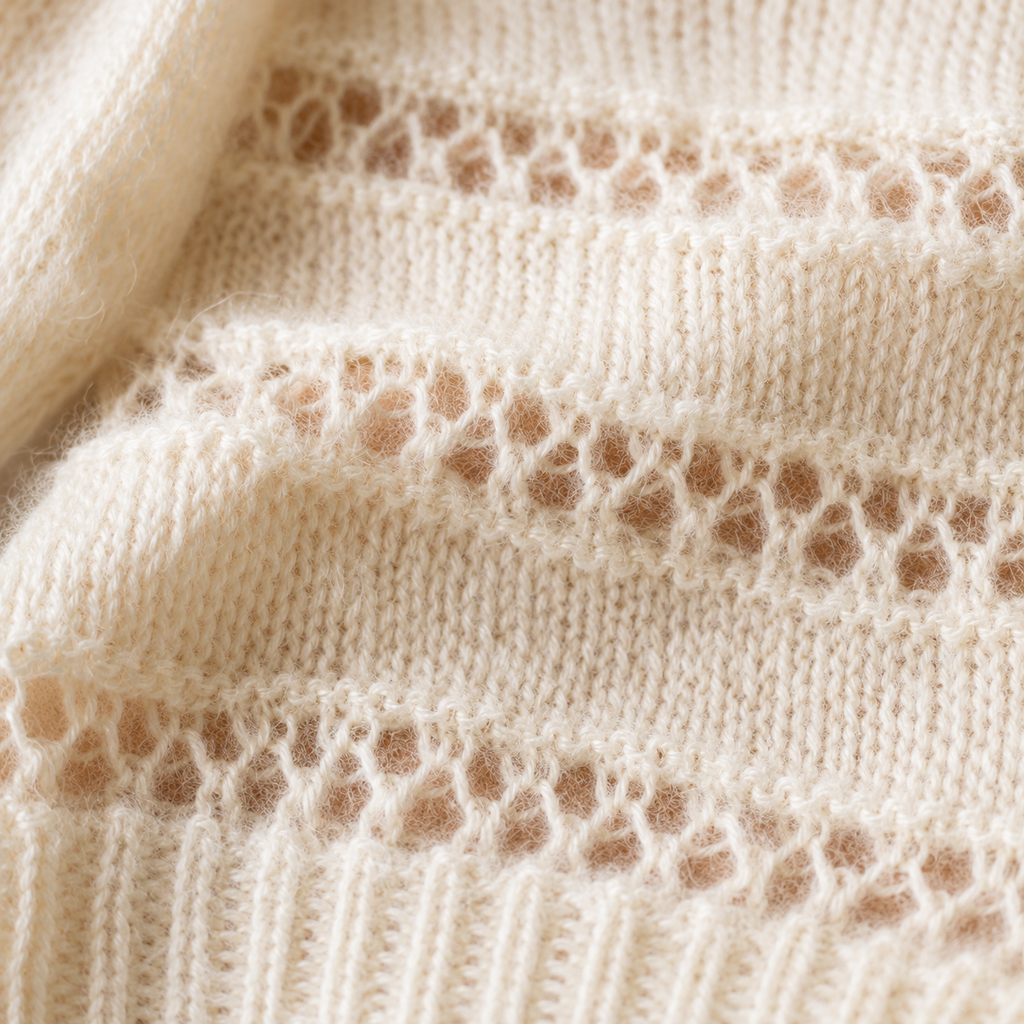 Puff Sleeve Angora Blouse Knitting Pattern