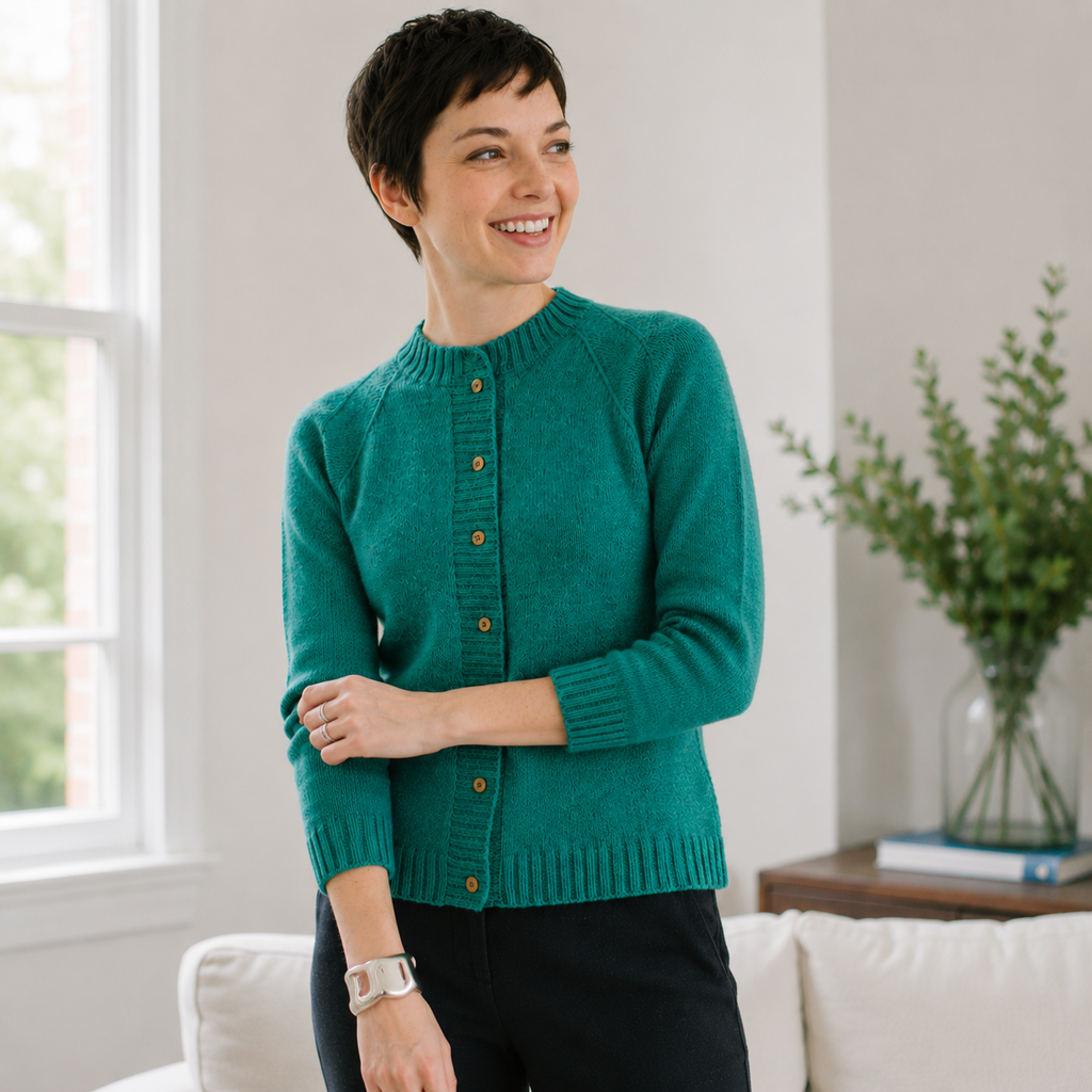 Classic Raglan Cardigan Knitting Pattern