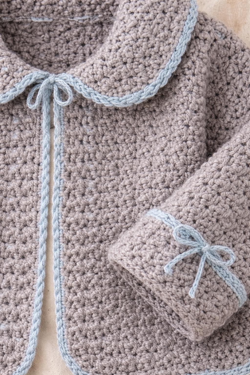 Crochet Girl Jacket Child Cardigan with Collar Pattern