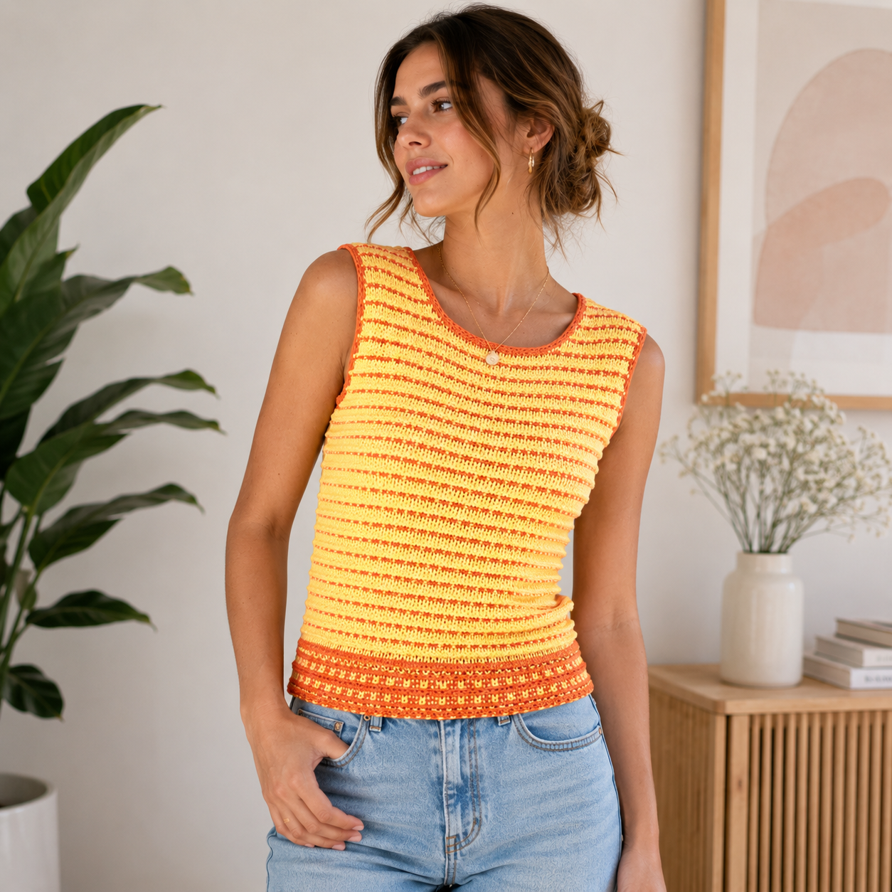 Striped Knit Tank Top Pattern