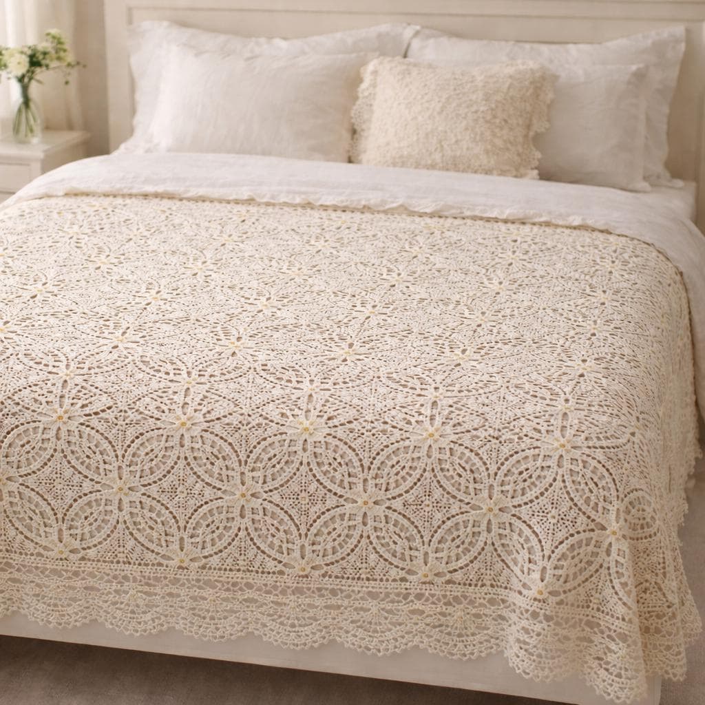 Wedding Ring Crochet Bedspread Pattern