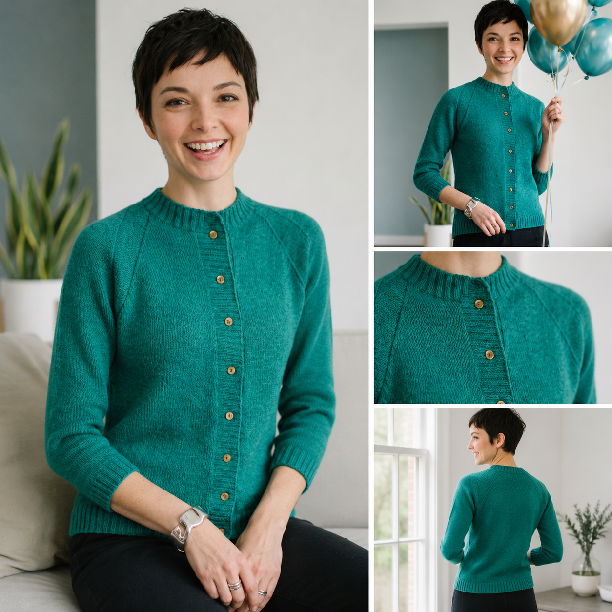 Classic Raglan Cardigan Knitting Pattern