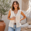 Crochet Vest Pattern, Summer Lace Boho Sleeveless Top