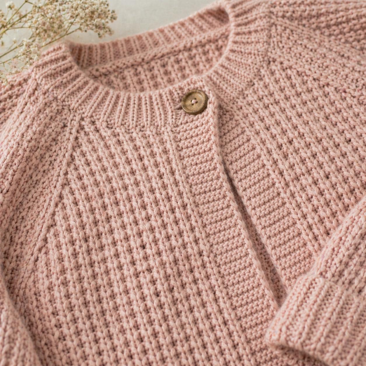 Textured Raglan Knit Cardigan Pattern