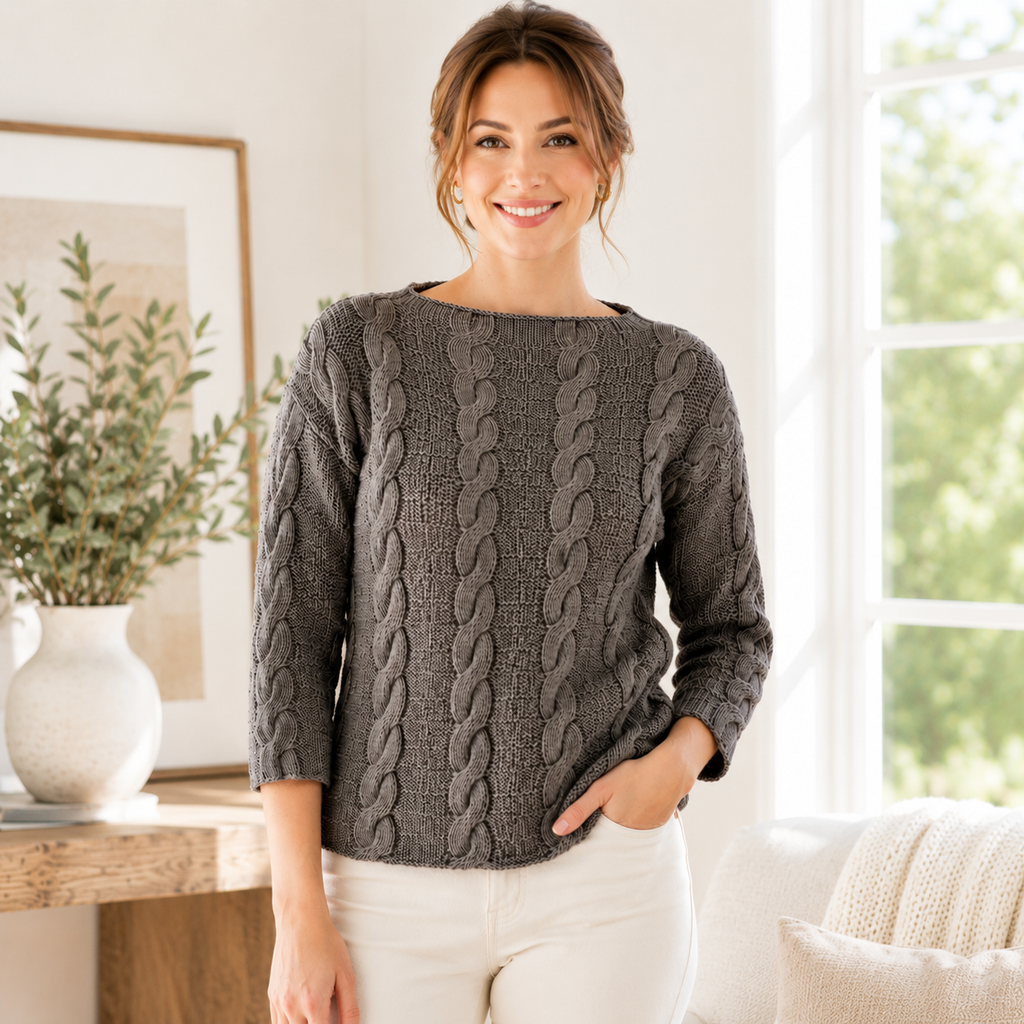 Cable Knit Pullover Knitting Pattern