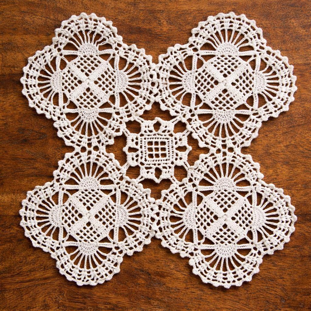 Shell Motif Lace Vintage Crochet Pattern