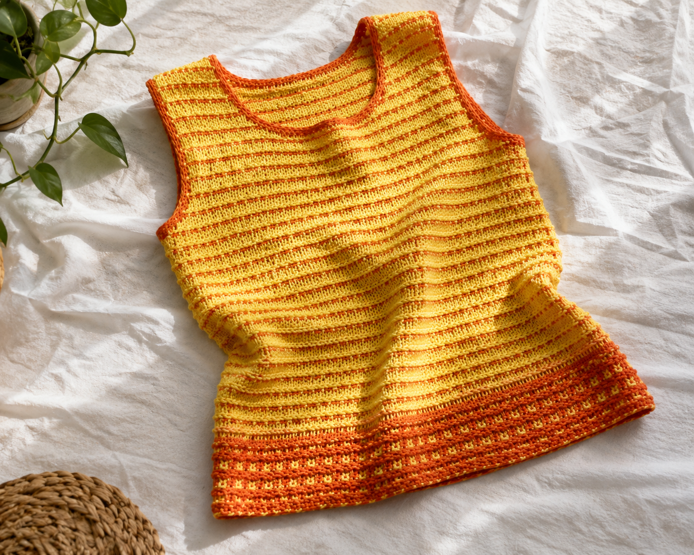 Striped Knit Tank Top Pattern