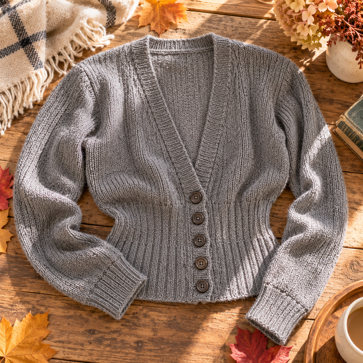 Vintage Fitted Cardigan Knitting Pattern