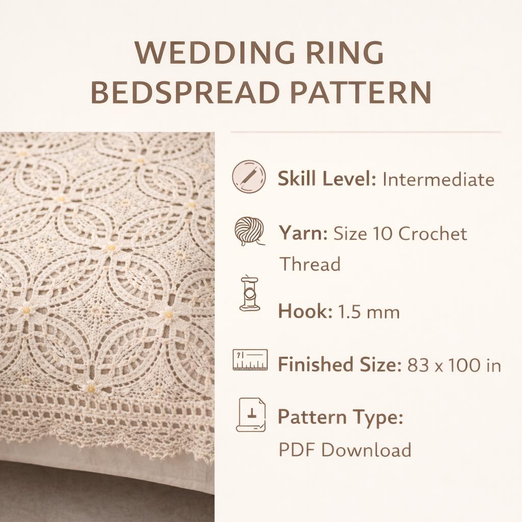 Wedding Ring Crochet Bedspread Pattern