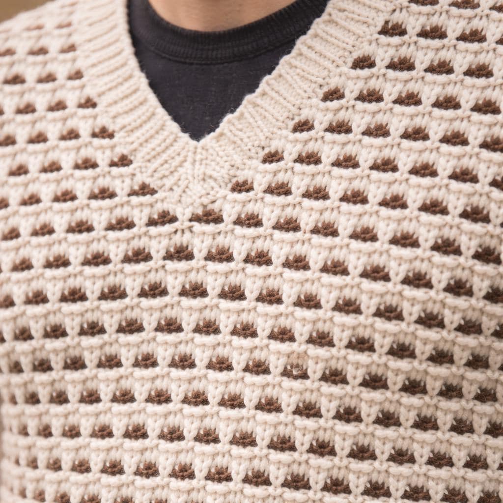 Men's V Neck Sweater Knitting Pattern