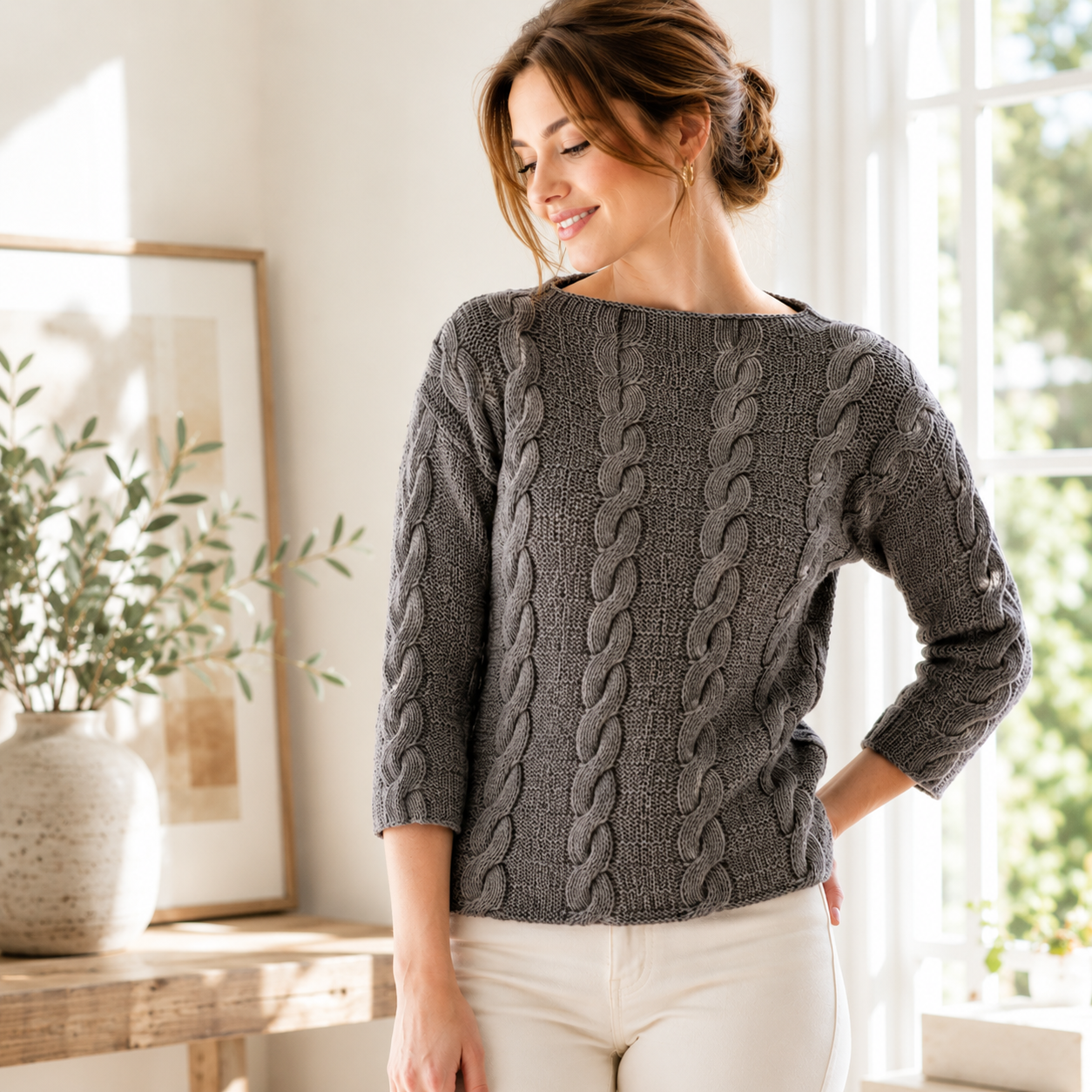 Cable Knit Pullover Knitting Pattern