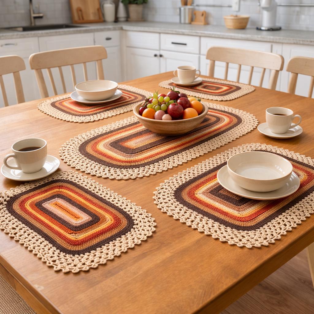 Crochet Placemat Pattern Set