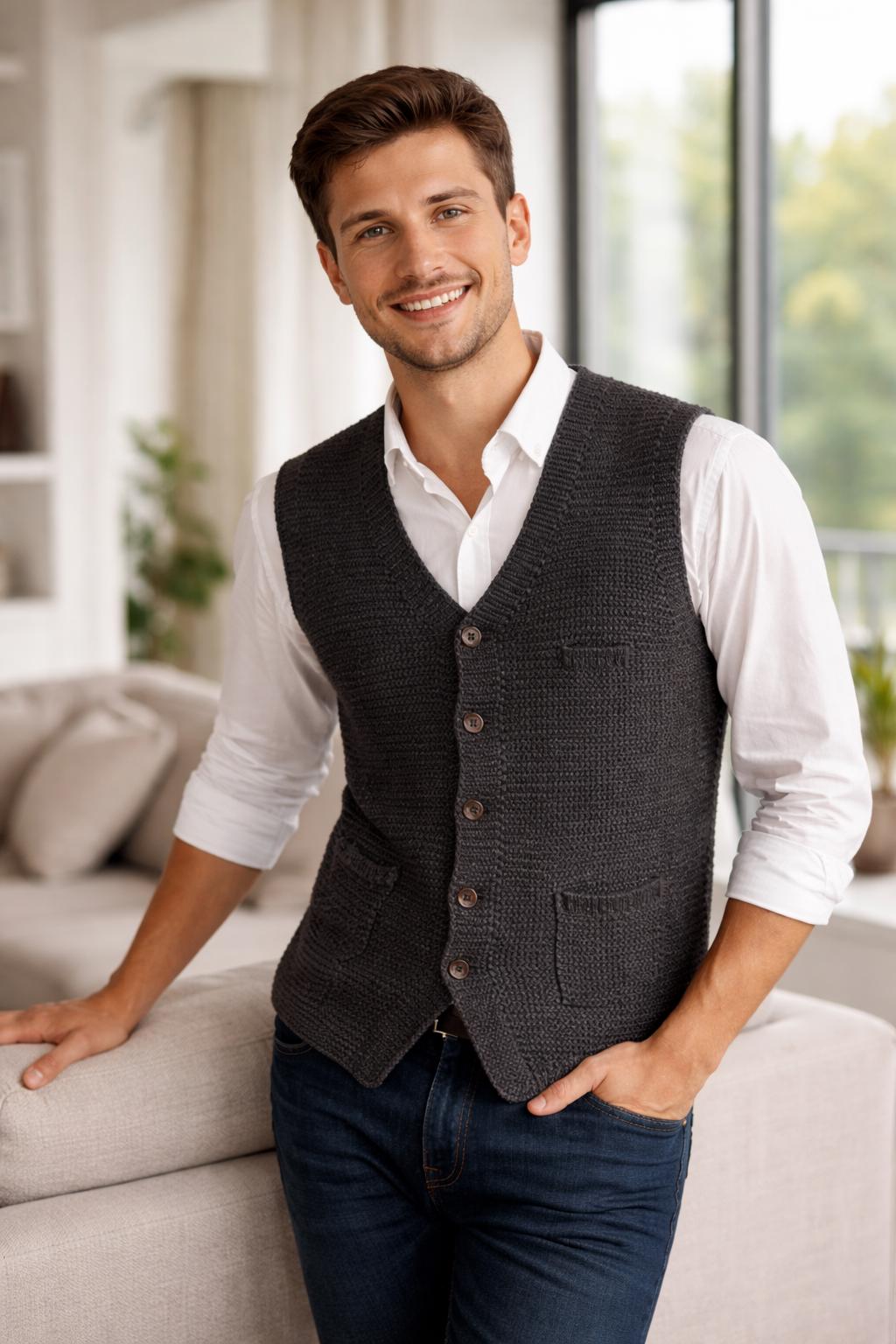 Men’s Crochet Vest Pattern