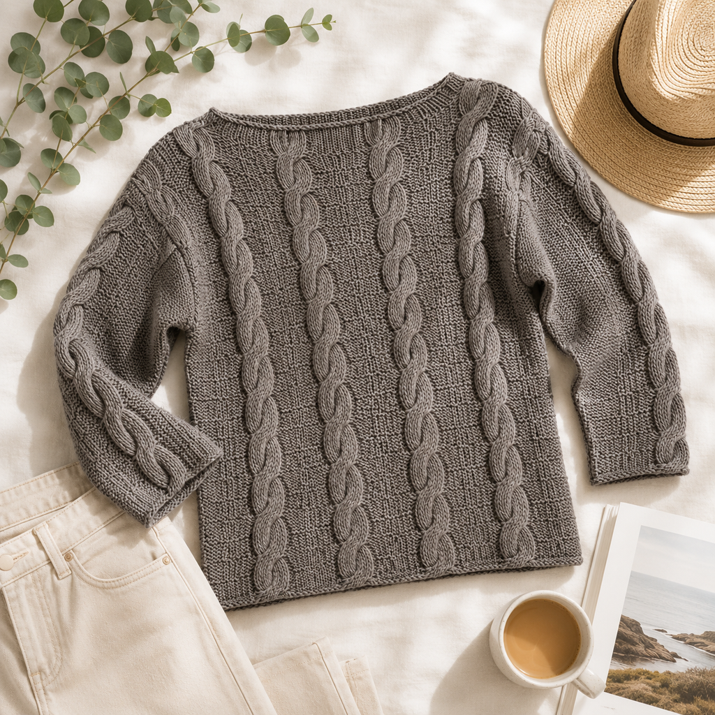 Cable Knit Pullover Knitting Pattern