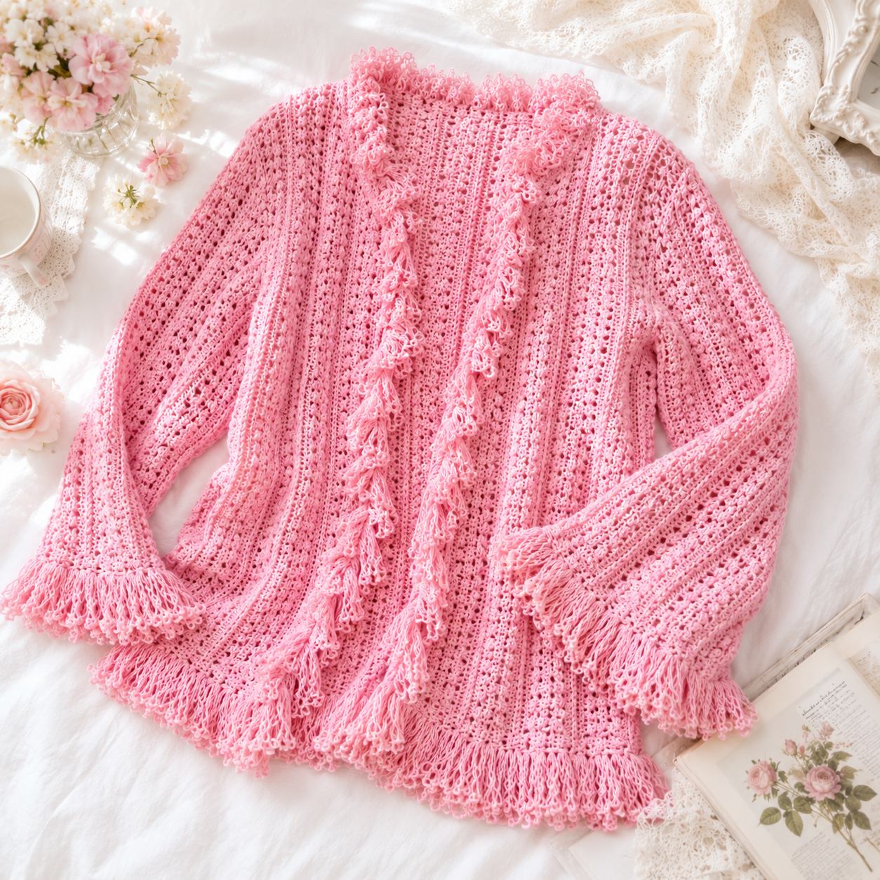 Hairpin Crochet Bed Jacket Pattern