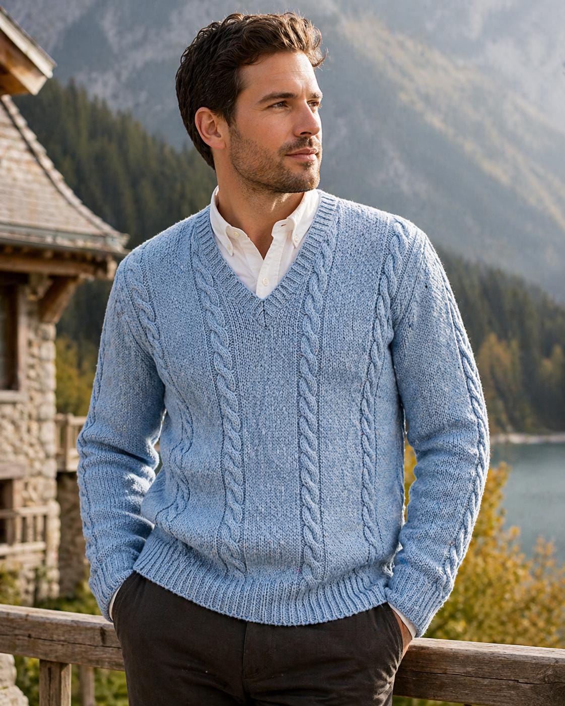 Men’s Cable Knit Sweater Pattern