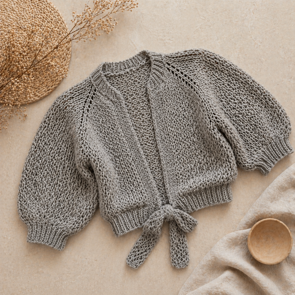 Cropped Raglan Knit Jacket Pattern