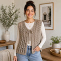 Beginner Knit Vest Pattern, Open Stitch Sleeveless Top