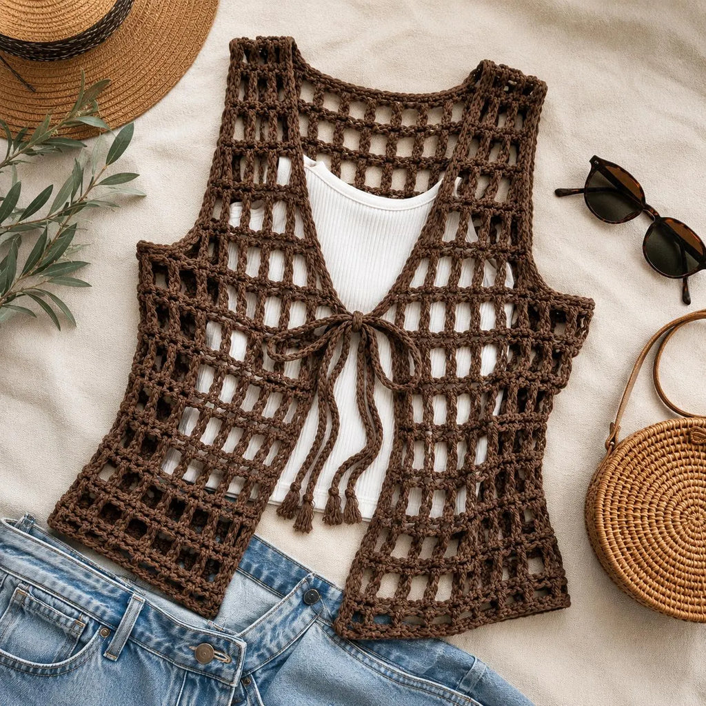 Mesh Crochet Vest Pattern