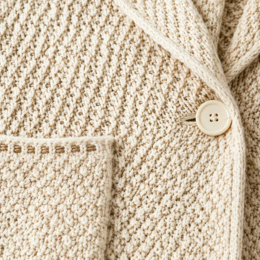Textured Shawl Collar Cardigan Knitting Pattern