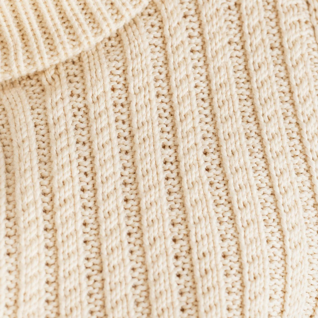 Ribbed Turtleneck Shell Knitting Pattern