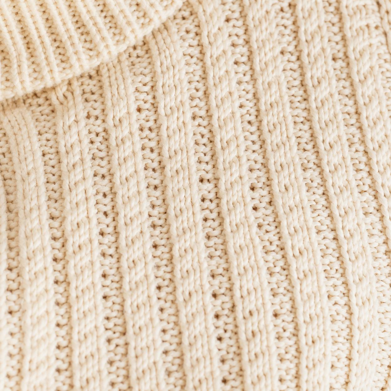 Ribbed Turtleneck Shell Knitting Pattern