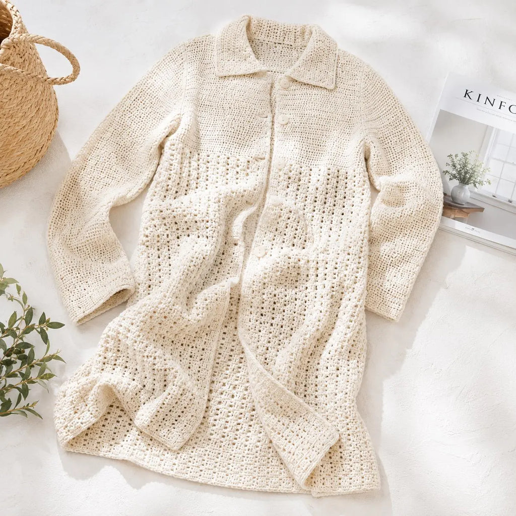 Crochet Long Textured Coat Pattern