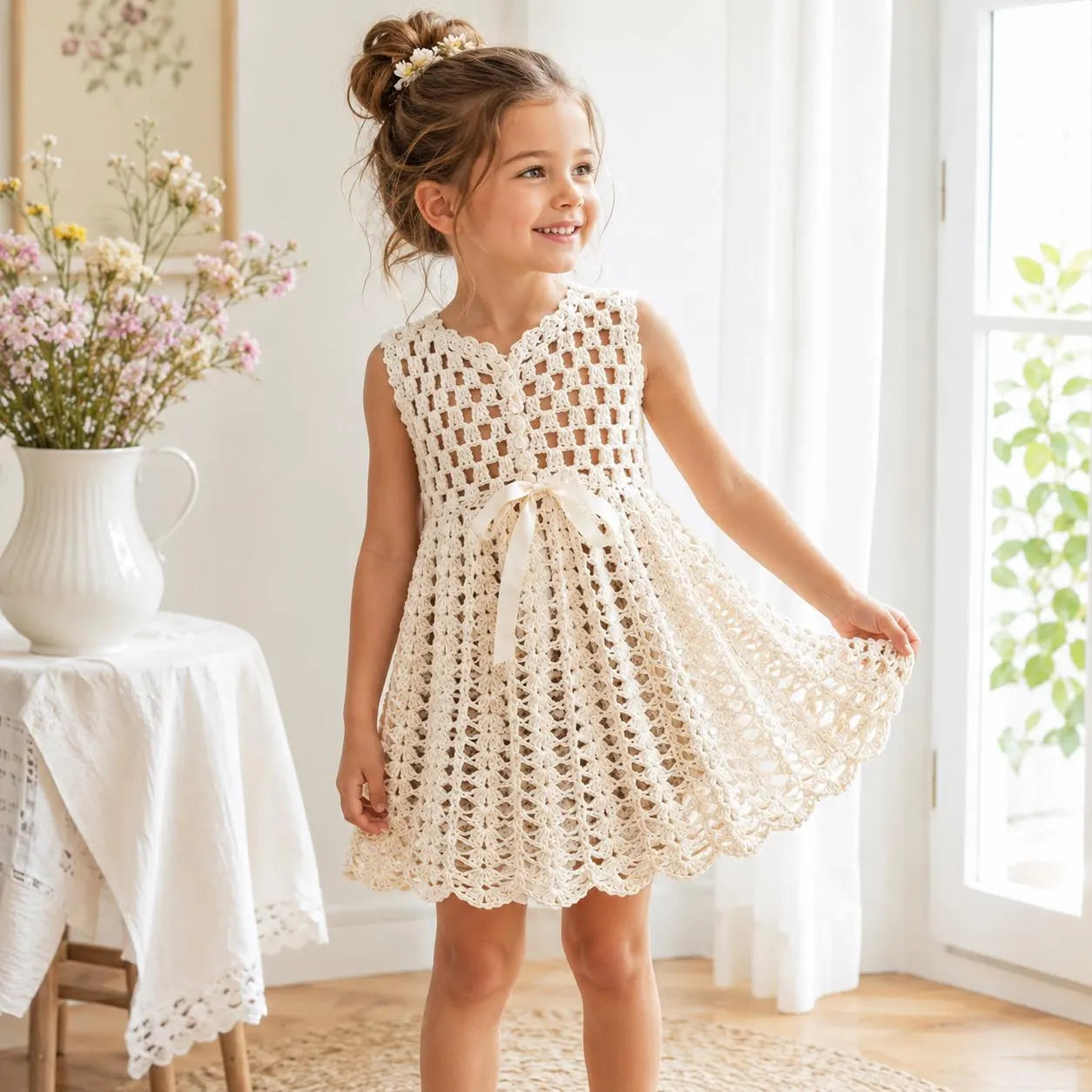 Girls Crochet Dress Pattern