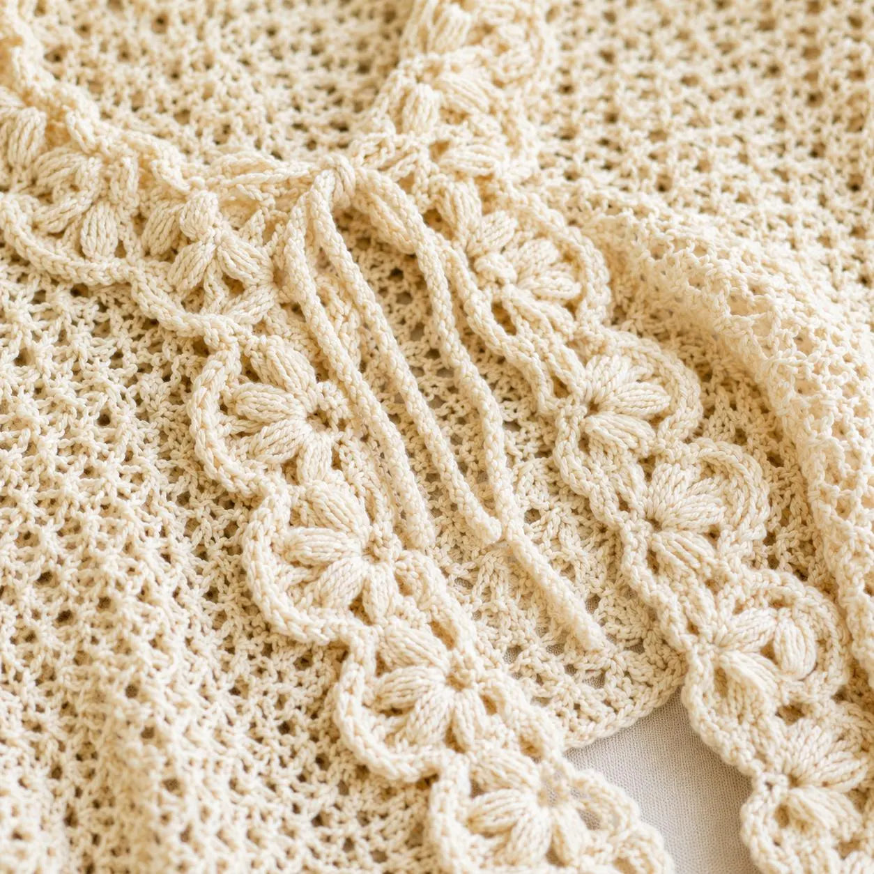 Crochet Triangle Jacket Pattern, Puff Stitch Cardigan Sweater