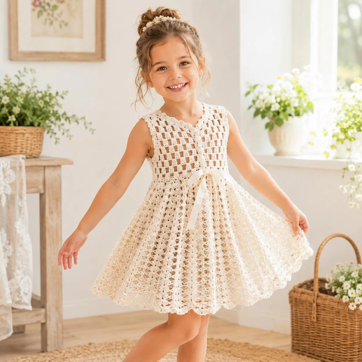 Girls Crochet Dress Pattern