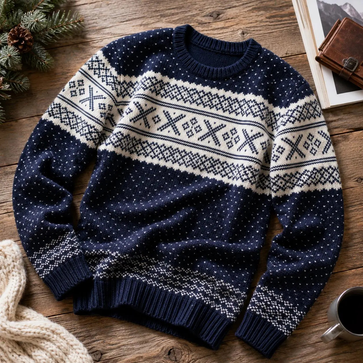 Nordic Men’s Sweater Knitting Pattern