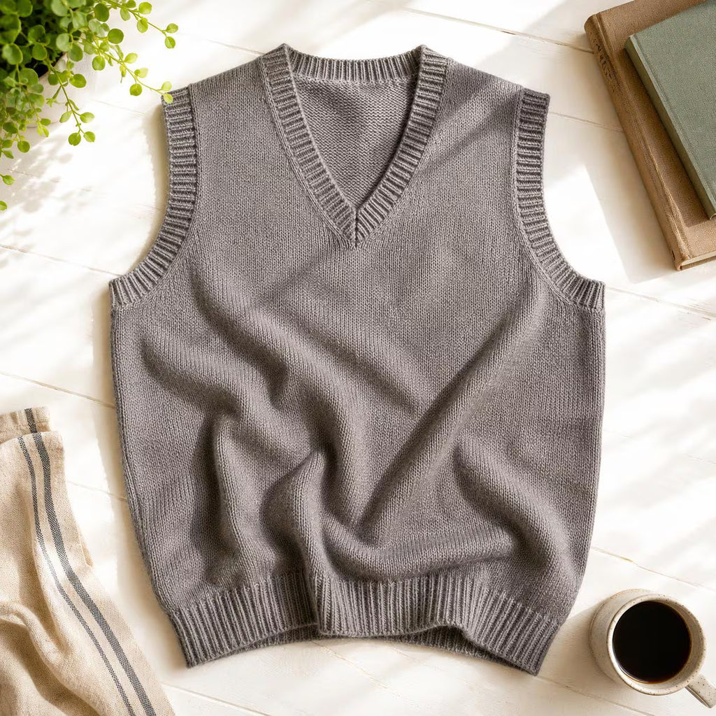 Men's V-Neck Slipover Knitting Pattern