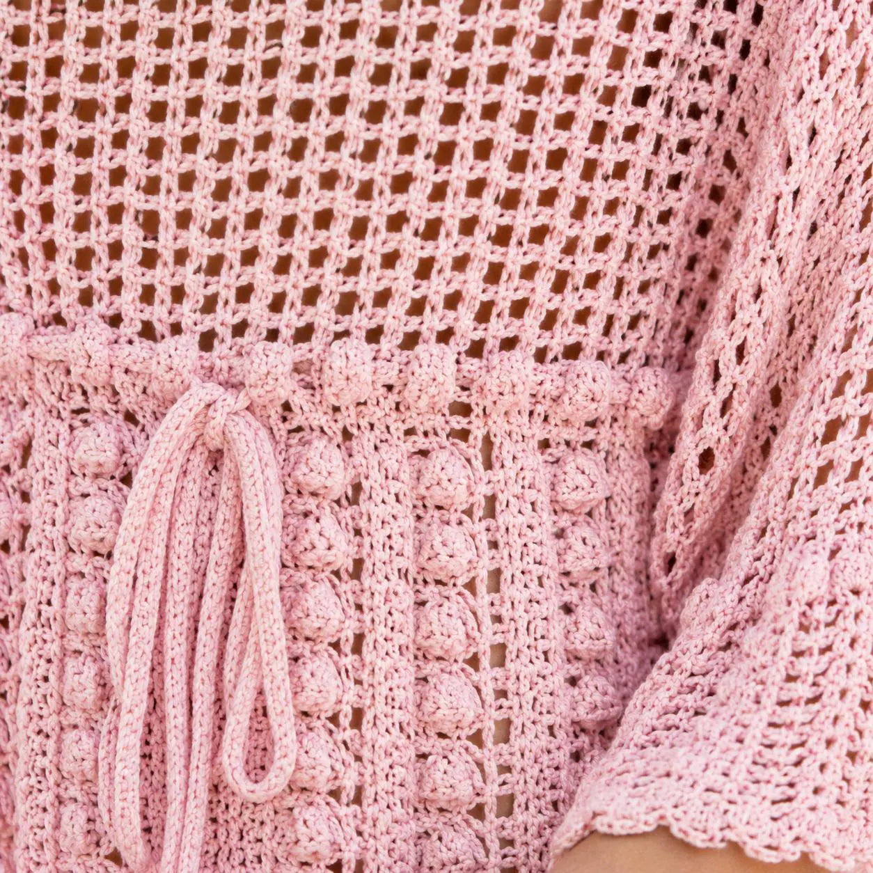 Vintage Popcorn Mesh Tunic Crochet Pattern