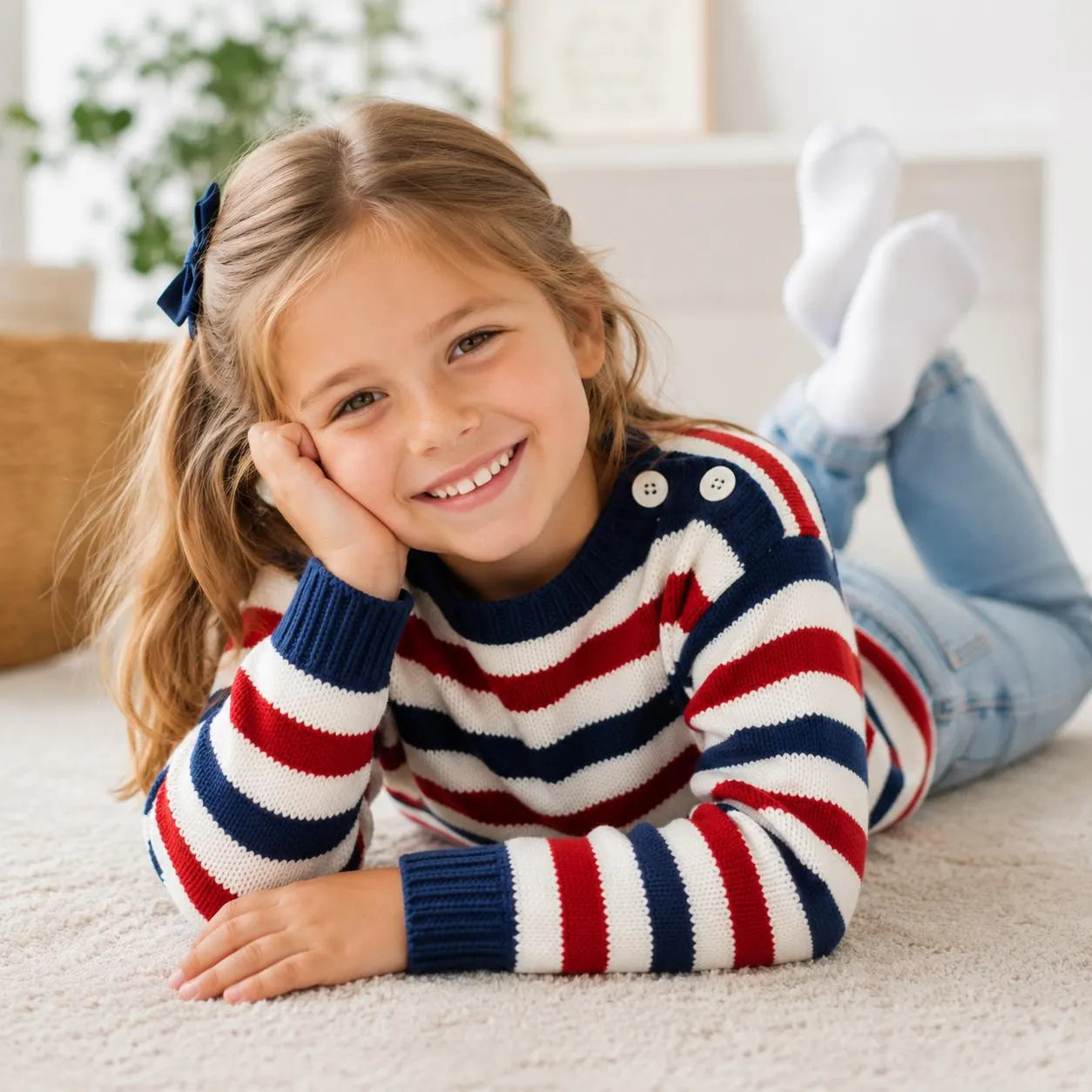Vintage Striped Children's Sweater Knitting Pattern