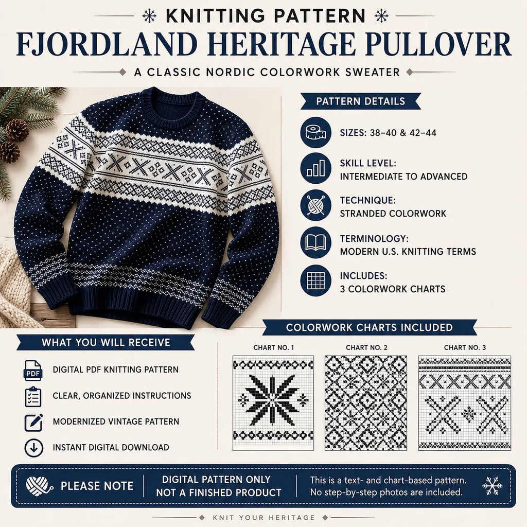Nordic Men’s Sweater Knitting Pattern