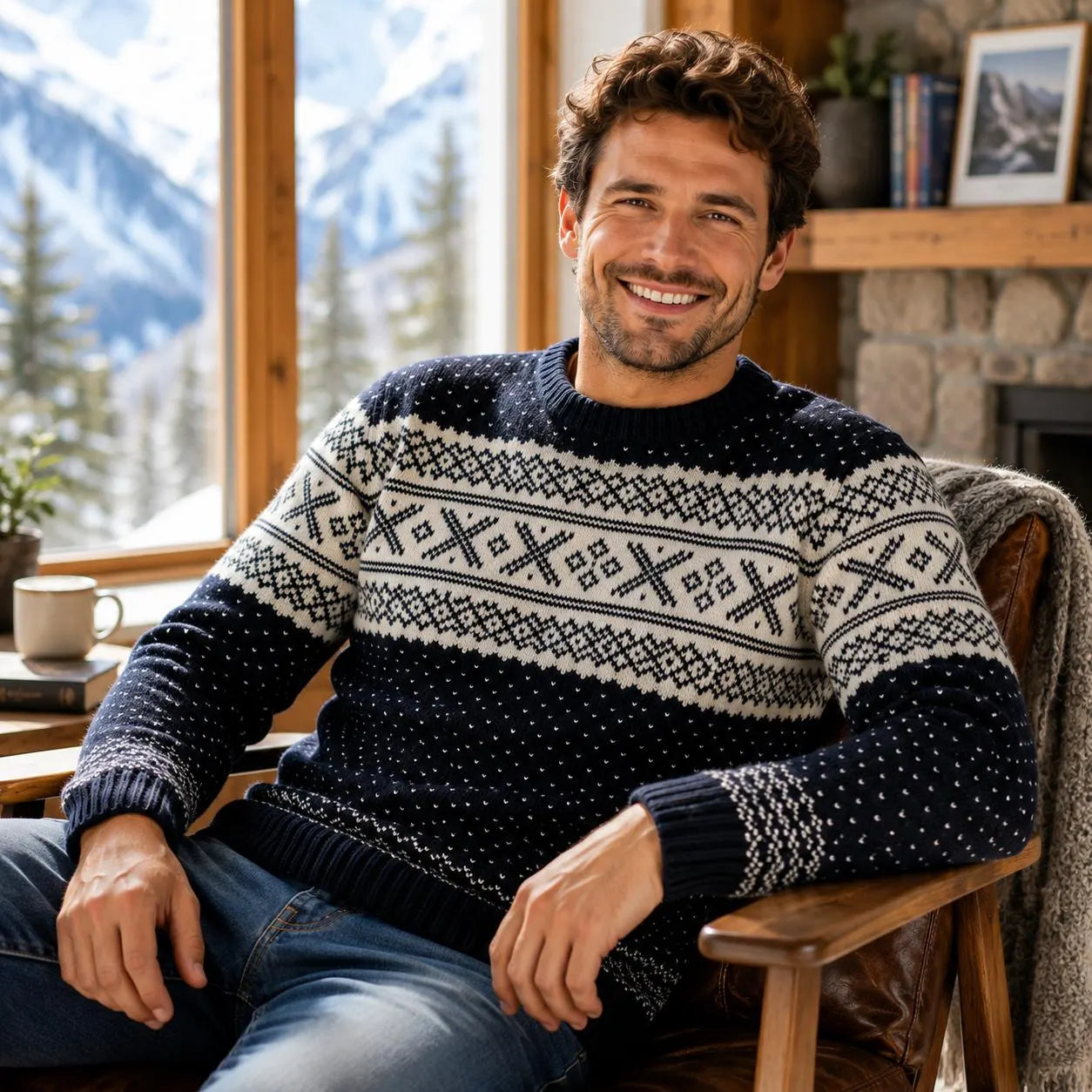 Nordic Men’s Sweater Knitting Pattern