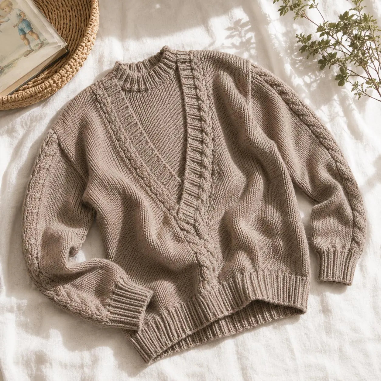 Child’s Cable Pullover Knitting Pattern