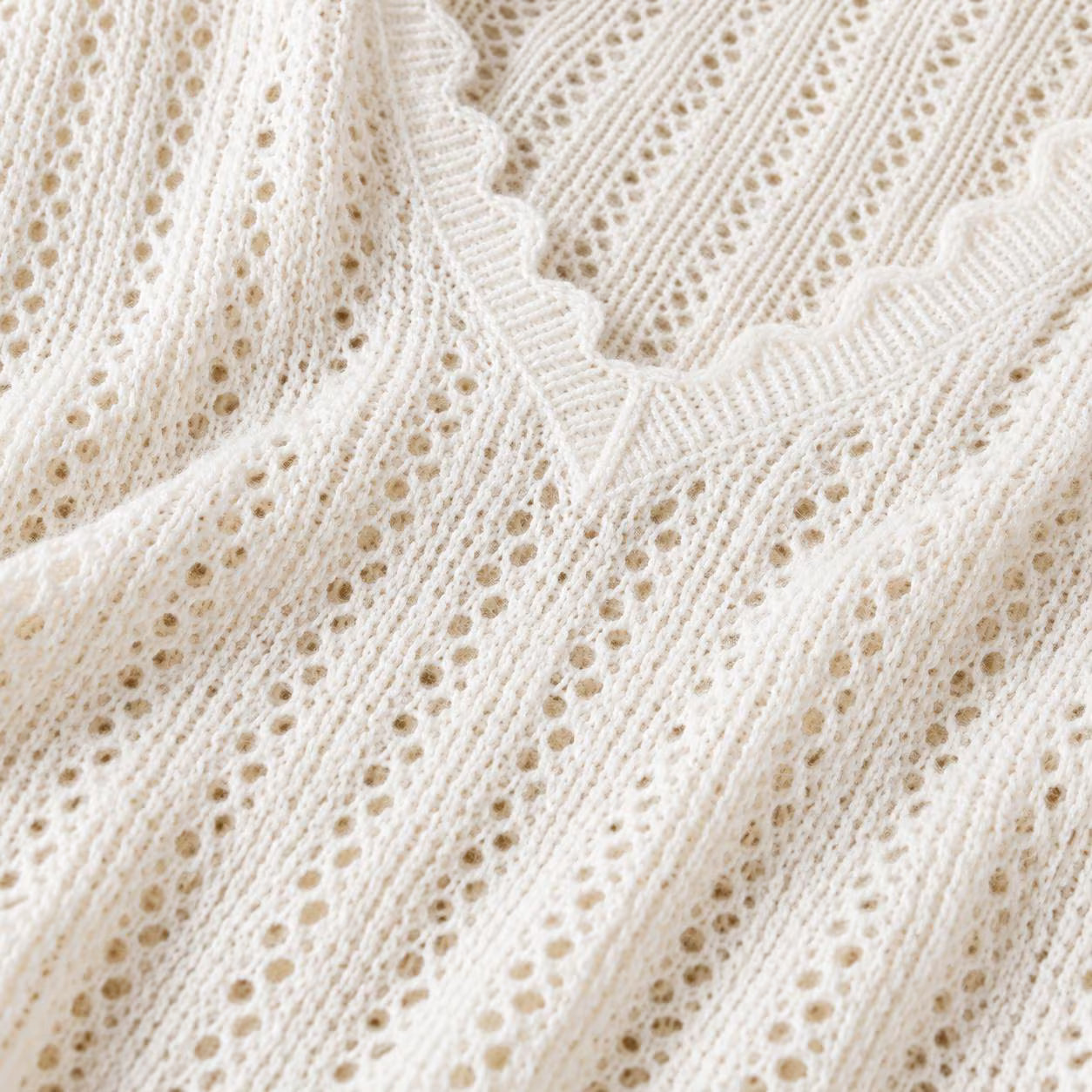 Soft Breeze Eyelet Blouse Knitting Pattern