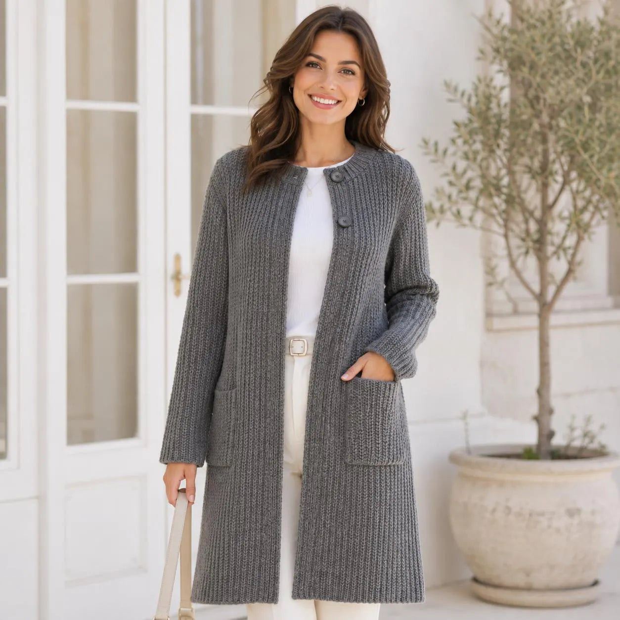 Textured Topcoat Knitting Pattern