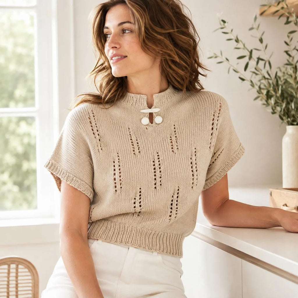 Eyelet Kimono Sleeve Knit Top Pattern