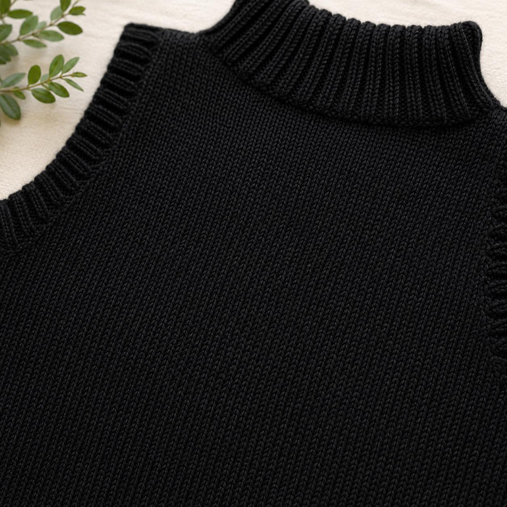 Classic Sleeveless Turtleneck Knitting Pattern