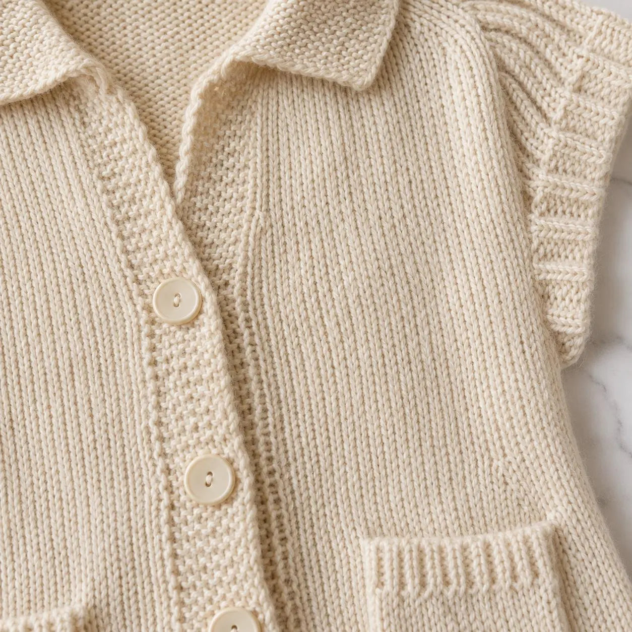 Classic Buttoned Knit Waistcoat Pattern