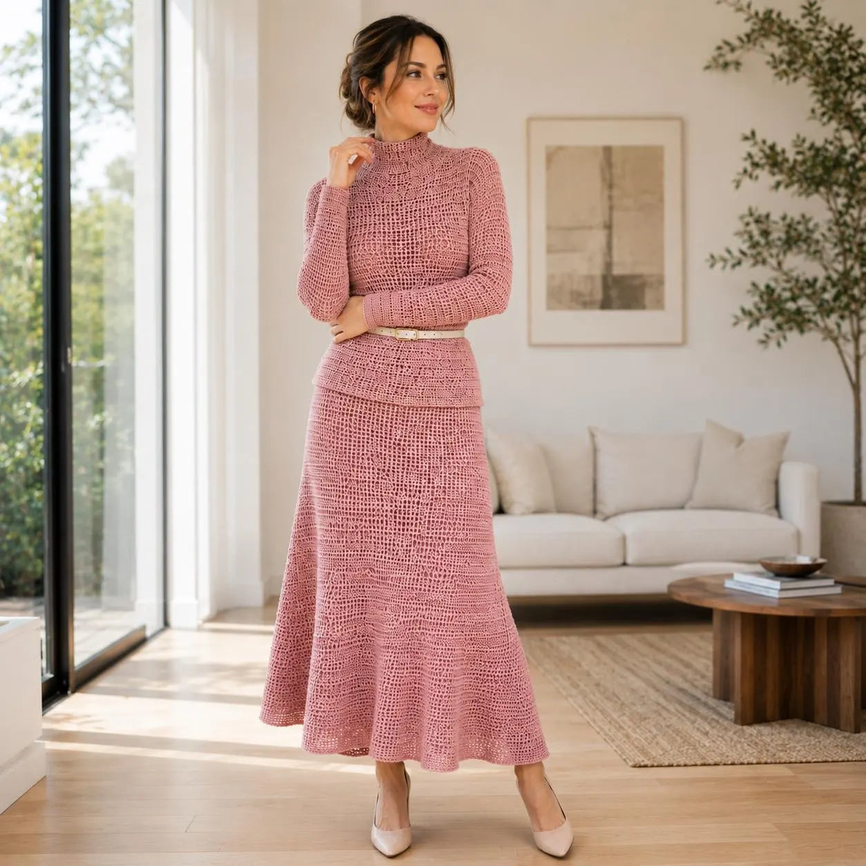 Vintage-Inspired Crochet Skirt Suit Pattern