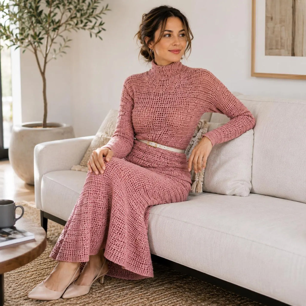 Vintage-Inspired Crochet Skirt Suit Pattern