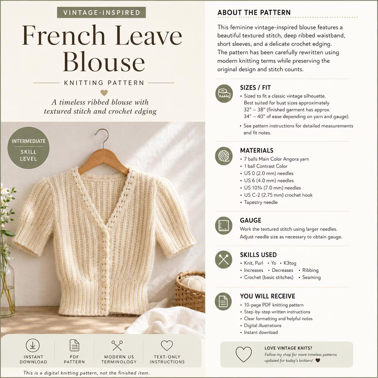 Ribbed Knit Top Pattern