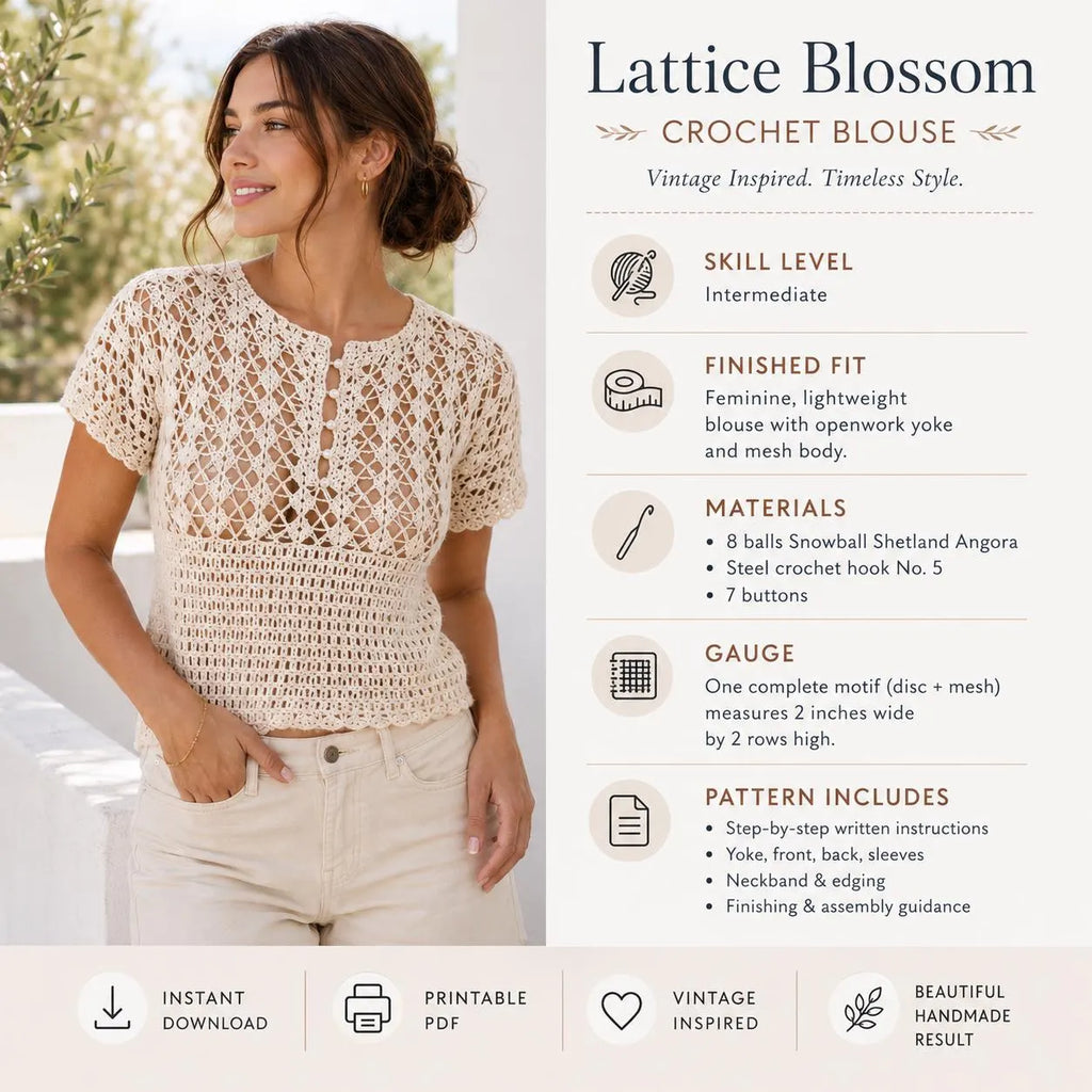 Crochet Lace Blouse Pattern